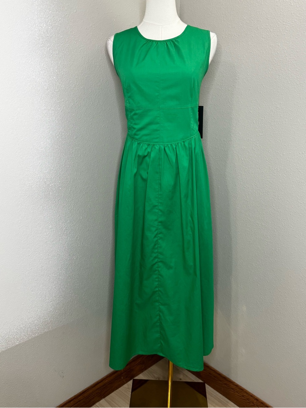 Karl Lagerfeld Paris Green Tie Back Cutout Maxi Dress Size 10 NWT $149